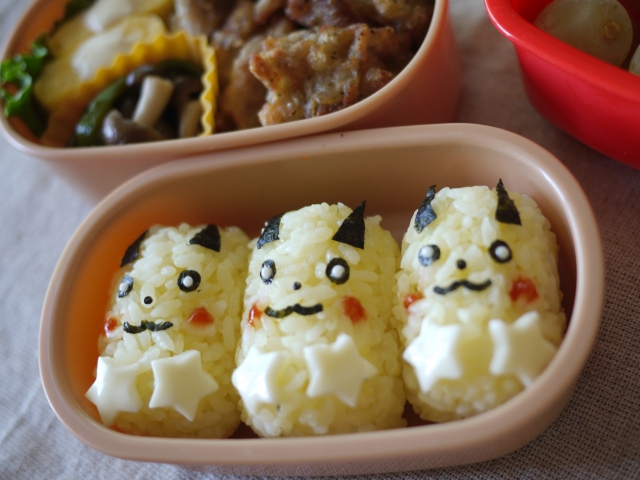 Japanese lunch box♪ Let's make a Pikachu obento lunch box キャラ弁 by Japanese  food laboratories 