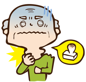 Illustration warning about the risk of choking while eating mochi
