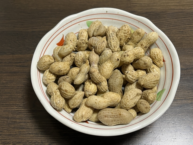 Bowl of peanuts in shells used for Setsubun in some regions