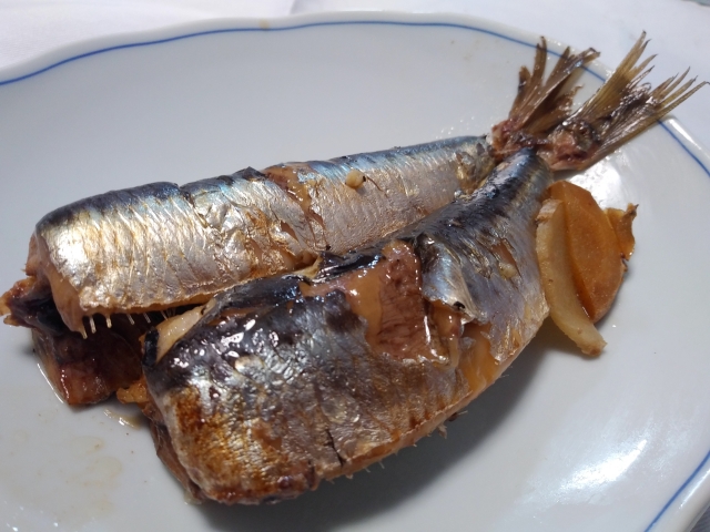 Ginger-simmered sardines (shoga-ni), a simple home-style dish often made after Setsubun