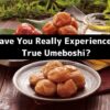 Umeboshi on a plate with the text “Have You Really Experienced True Umeboshi?”