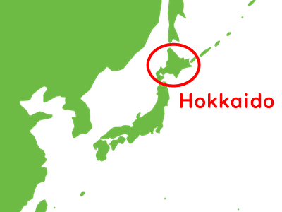 map highlighting Hokkaido where most kombu used in Japan is harvested