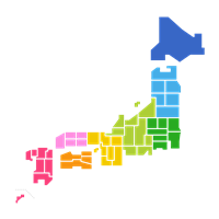 Map of Japan showing different regional food cultures