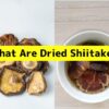 Dried shiitake mushrooms and shiitake soaking in water showing how dried mushrooms are used in Japanese cooking