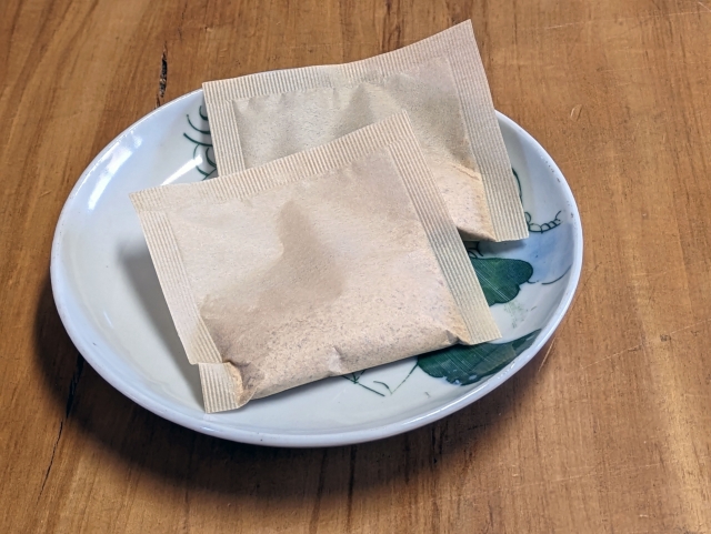 Japanese dashi packets used for convenient broth in home cooking