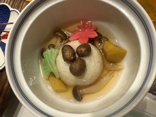 Takiawase vegetables simmered in Japanese dashi broth