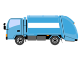 Garbage collection truck used for municipal waste collection in Japan
