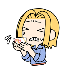 Illustration of a person reacting to bitter taste while drinking tea