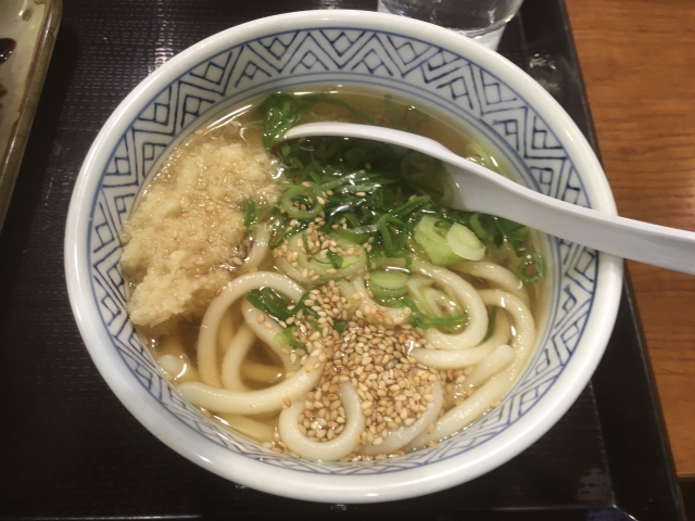 Sanuki udon served in iriko dashi broth