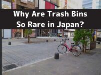 Street in Japan with no visible public trash bins