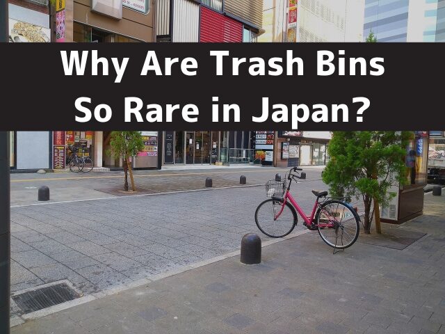 Street in Japan with no visible public trash bins