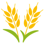 Stylized wheat icon illustrating that some tamari products may contain wheat.