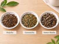 Three different styles of bancha showing the variety of Japan’s everyday tea.