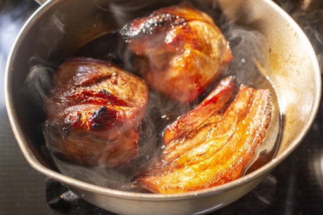Japanese braised pork cooked with sake and other seasonings